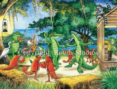 Louisiana Greeting Cards - Cajun Greeting Cards - Fais do-do Louisiana Saturday Night